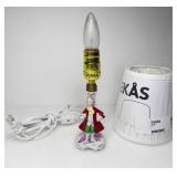 HAND PAINTED PORCELAIN TABLE LAMP & IKEA SHADE