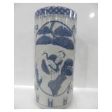 CHINESE BLUE AND WHITE UMBRELLA STAND