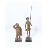 DON QUIXOTE & SANCHO PANZA WOOD CARVINGS
