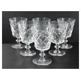 6 CRYSTAL GOBLETS