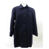 ME-JAY LADIES WOOL BLEND NAVY BLUE COAT SZ.13/14
