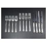 HEIRLOOM STERLING SILVER CUTLERY 4PCS SET 586g