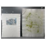 PAMELA CLAUGHTON LOT OF TWO ETCHINGS