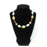 STONE AND SILVERTONE NECKLACE