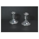 AMES STERLING SILVER WEIGHTED CANDLE STICKS 444g