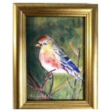 MARILYN WHITE BIRD STUDY WATERCOLOUR