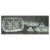 ASSORTED GLASS DISPLAY/ SERVING DISHES