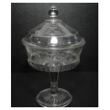 PRESSED GLASS FRUIT SERVING DISH