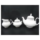 ROYAL DOULTON MIGNONETTE TEAPOT, CREAMER JUG