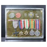 POLISH WW2 SERVICE MEDALS, PINS AND RIBBON BARS