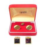 SWANK CUFFLINKS & TIE TACK