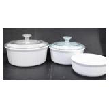 FRENCH WHITE CORNINGWARE BAKE SET