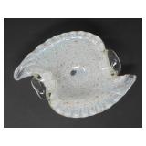 HAND BLOWN ITALIAN ART GLASS DISH / ASHTRAY