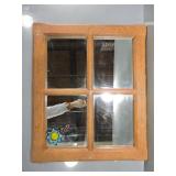 RUSTIC WINDOW STYLE WALL MIRROR