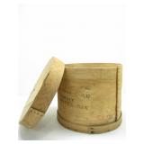 WOODEN STORAGE BARREL WITH LID