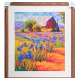 MARION ROSE 'IRIS FIELD' FRAMED GICLEE ART PRINT