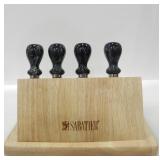 SABATIER CHEESE CUTTING BOARD AND KNIFE SET WITH