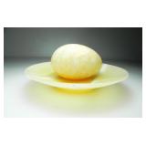 DECORATIVE EGG & DISH MADE OF POLISHED ONYX
