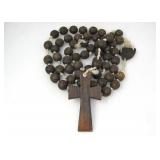 LARGE WOODEN WALL ROSARY