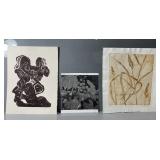 LOT OF THREE ETCHINGS ON PAPER