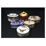 6 SMALL PORCELAIN AND CERAMIC STASH BINS