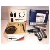 CAMPBELL HAUSFELD AIR IMPACT WRENCH, AIR BRUSH KIT