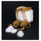 HANDMADE MUKLUKS W/ SILVER BEADING, W SIZE 5