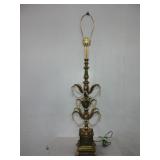 HOLLYWOOD REGENCY GILDED ACANTHUS LEAF TABLE LAMP