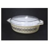 PYREX 'OLIVE MEDALLION' 2.5 QT CASSEROLE DISH