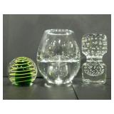 ASSORTED GLASS PAPERWEIGHTS