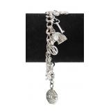 SILVERTONE CHARM BRACELET