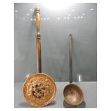 COPPER LADLE WITH WROUGHT IRON HANDLE, COPPER