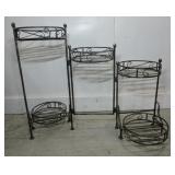 WROUGHT IRON FOLDING PLANT STAND