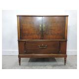 VINTAGE BAR CABINET WITH DROP FRONT BOTTOM STORAGE