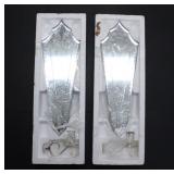 PAIR OF REFLECTIVE WALL SCONCES