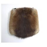 LINED BEAVER FUR POUCH W/ LEATHER LOOPS