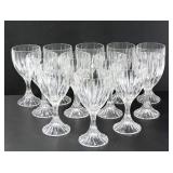 SET  OF 12 MIKASA CRYSTAL WINE GLASSES