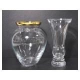 PAIR OF SMALL GLASS VASES
