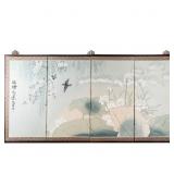 DAI HUA 'VIEW OF A LOTUS POND' FOUR-PANEL SCREEN