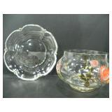 GLASS ROSE BOWL, DISH