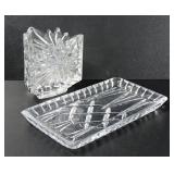 PAIR OF CRYSTAL DISHES