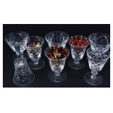 WEBB CORBETT CRYSTAL GLASSES & CLOCHE