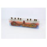 STAINED ART GLASS & BRASS MENORAH