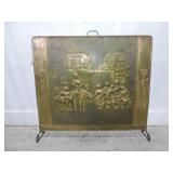 DECORATIVE PRESSED BRASS FIRE SCREEN