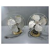 2 60'S MCM SEABREEZE MODEL 6171-A ELECTRIC FANS
