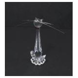 UNMARKED CRYSTAL CAT FIGURINE