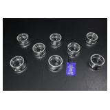 8 PARSONS-STEINER SILVERPLATED NAPKIN RINGS