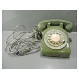 MID CENTURY NORTHERN ELECTRIC GREEN ROTARY PHONE
