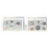 2 ROYAL CANADIAN MINT 1987 UNCIRCULATED COIN SETS