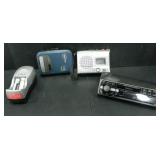 2 CASSETTE/FM WALKMAN , 1 CAR TAPE PLAYER